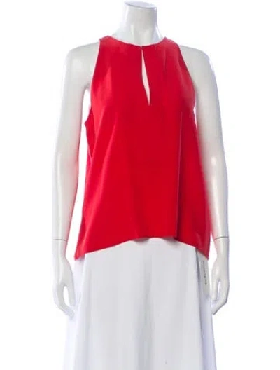 Pre-owned A.l.c Silk Asymmetrical Top In Red