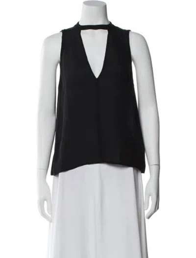 Pre-owned A.l.c Silk Asymmetrical Top In White