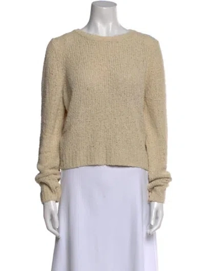 Pre-owned A.l.c Silk Bateau Neckline Sweater In Neutral