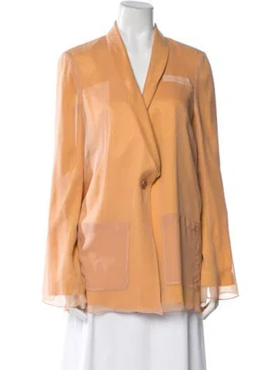 Pre-owned A.l.c Silk Blazer In Orange