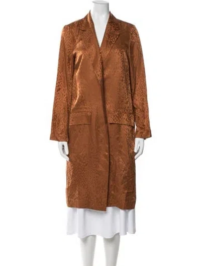 Pre-owned A.l.c Silk Coat In Brown