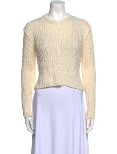 Pre-owned A.l.c Silk Crew Neck Sweater In Neutral