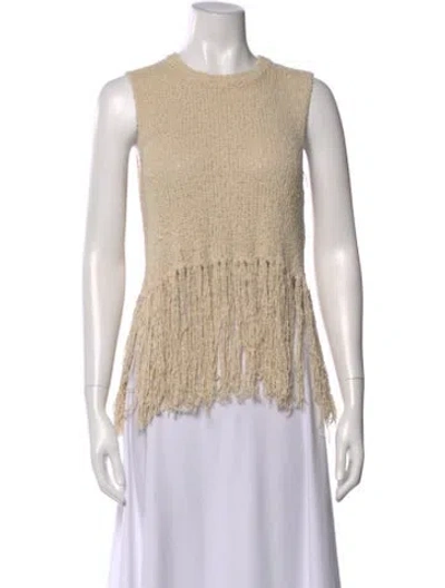 Pre-owned A.l.c Silk Crew Neck Sweater In Neutral