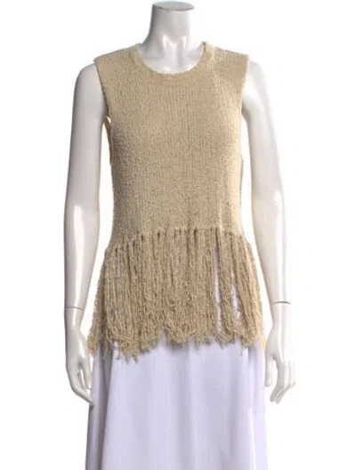 Pre-owned A.l.c Silk Crew Neck Sweater In Neutral