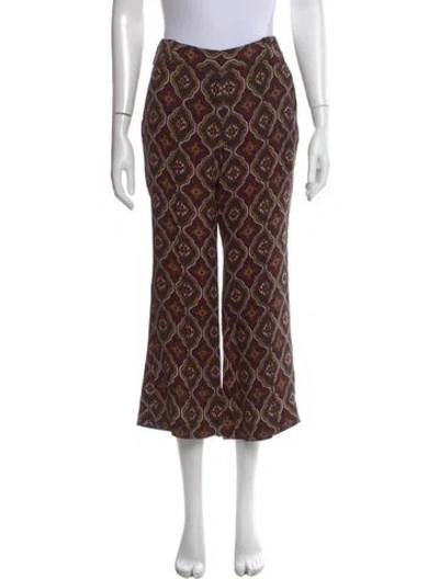 Pre-owned A.l.c Silk Flared Pants W/ Tags In Multi