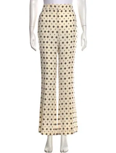 Pre-owned A.l.c Silk Flared Pants W/ Tags In Neutrals
