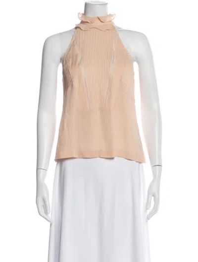 Pre-owned A.l.c Silk Halterneck Blouse In Pink