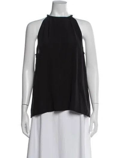 Pre-owned A.l.c Silk Halterneck Top In Black
