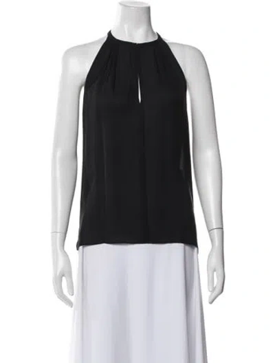 Pre-owned A.l.c Silk Halterneck Top In Black