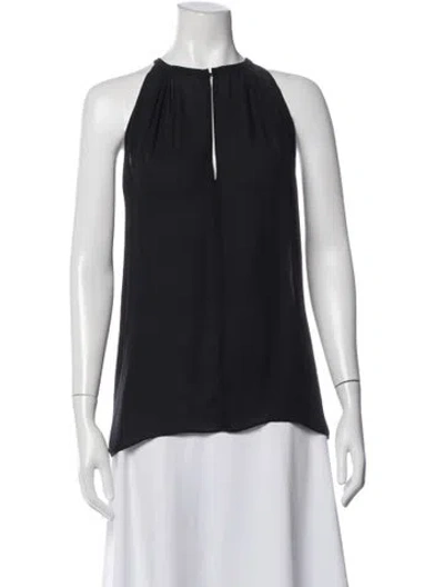 Pre-owned A.l.c Silk Halterneck Top In Black
