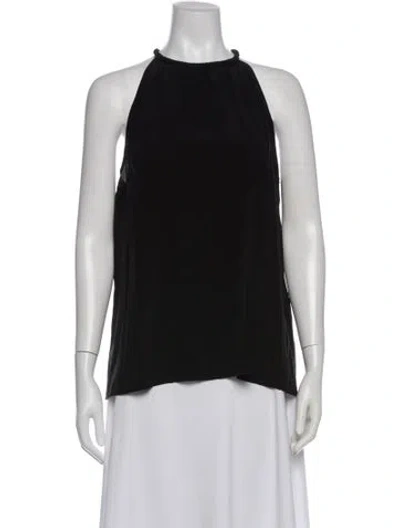 Pre-owned A.l.c Silk Halterneck Top In Gray