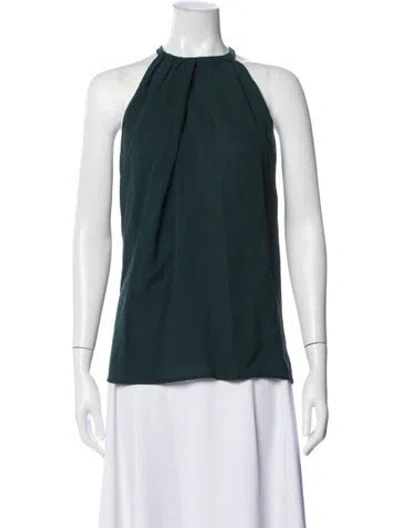 Pre-owned A.l.c Silk Halterneck Top In Green