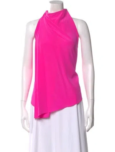 Pre-owned A.l.c Silk Halterneck Top In Pink
