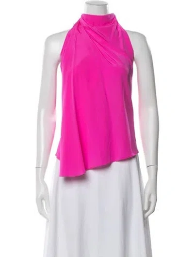 Pre-owned A.l.c Silk Halterneck Top W/ Tags In Pink