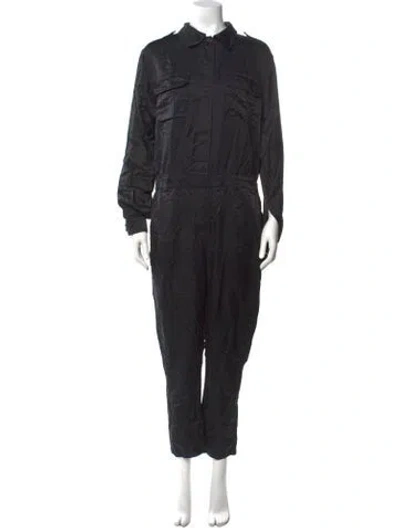 Pre-owned A.l.c Silk Jumpsuit In Black