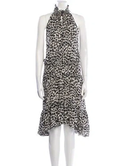 Pre-owned A.l.c Silk Knee-length Dress In Black