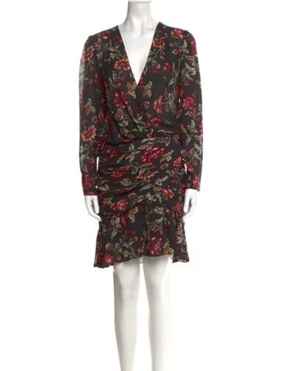 Pre-owned A.l.c Silk Knee-length Dress In Black