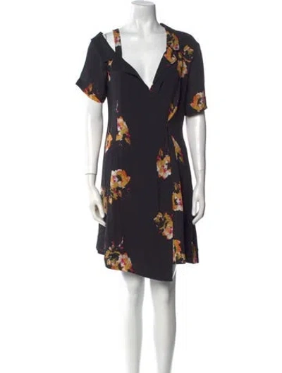 Pre-owned A.l.c Silk Knee-length Dress In Black