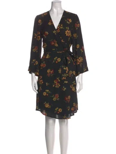 Pre-owned A.l.c Silk Knee-length Dress In Black