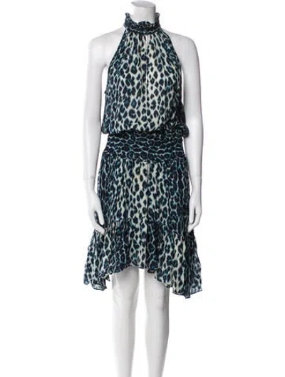 Pre-owned A.l.c Silk Knee-length Dress In Blue