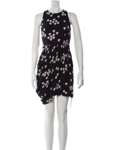 Pre-owned A.l.c Silk Knee-length Dress In Blue