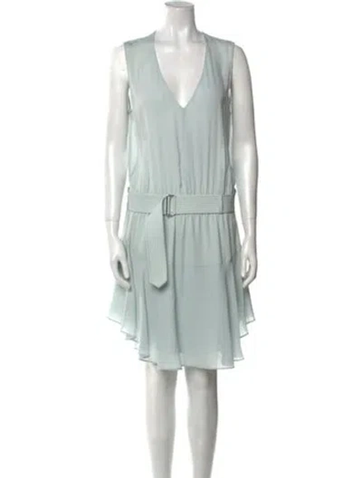 Pre-owned A.l.c Silk Knee-length Dress In Blue
