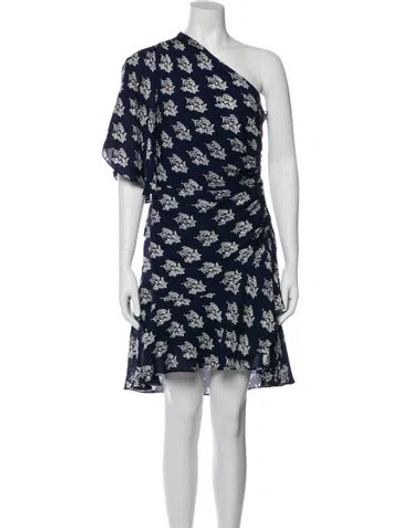 Pre-owned A.l.c Silk Knee-length Dress In Blue