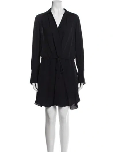 Pre-owned A.l.c Silk Knee-length Dress In Blue