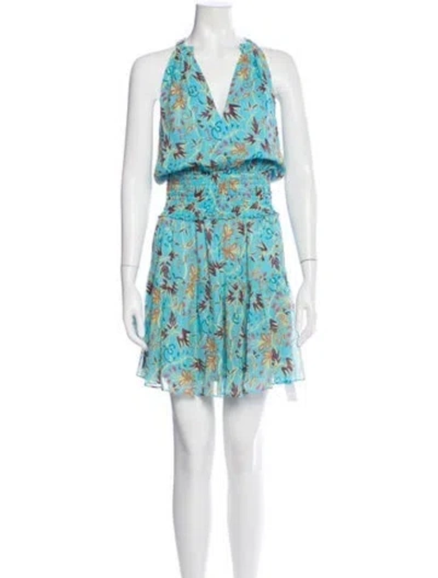 Pre-owned A.l.c Silk Knee-length Dress In Blue