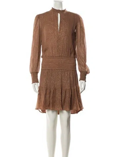 Pre-owned A.l.c Silk Knee-length Dress In Brown