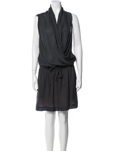 Pre-owned A.l.c Silk Knee-length Dress In Gray