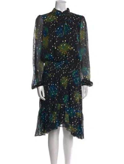Pre-owned A.l.c Silk Knee-length Dress In Multi