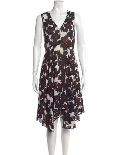 Pre-owned A.l.c Silk Knee-length Dress In Multi
