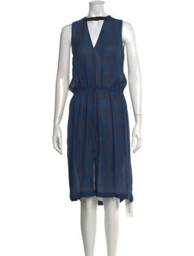 Pre-owned A.l.c Silk Knee-length Dress In Multi