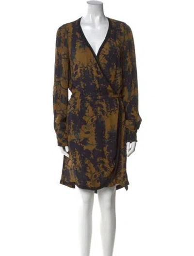 Pre-owned A.l.c Silk Knee-length Dress In Neutral