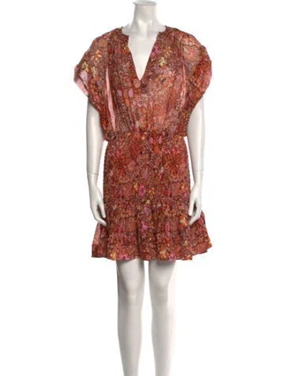 Pre-owned A.l.c Silk Knee-length Dress In Orange