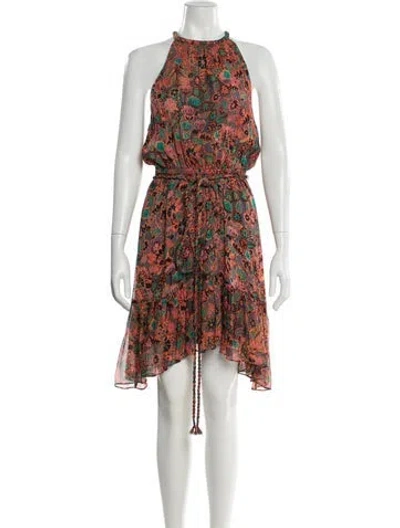 Pre-owned A.l.c Silk Knee-length Dress In Orange