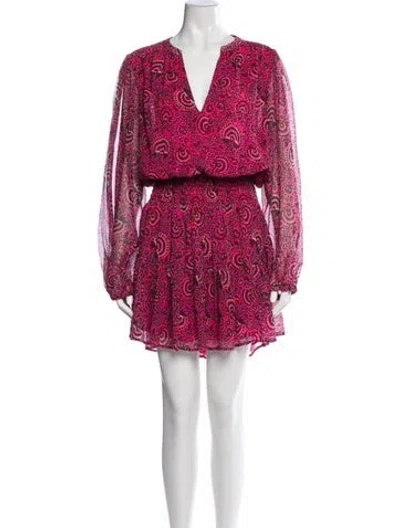 Pre-owned A.l.c Silk Knee-length Dress In Pink