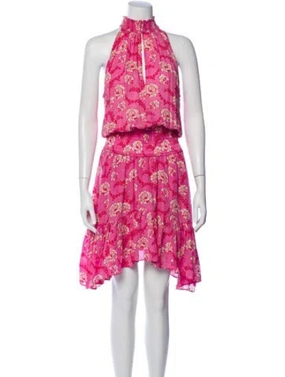Pre-owned A.l.c Silk Knee-length Dress In Pink