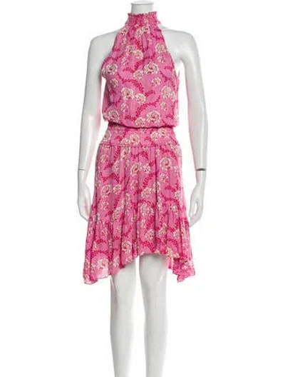 Pre-owned A.l.c Silk Knee-length Dress In Pink
