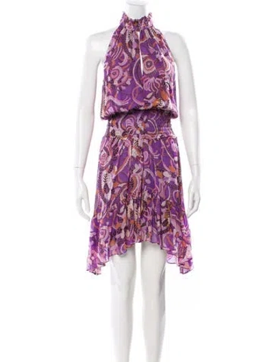 Pre-owned A.l.c Silk Knee-length Dress In Purple