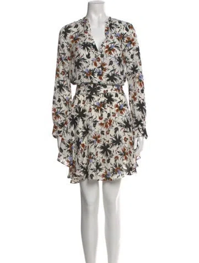 Pre-owned A.l.c Silk Knee-length Dress In White