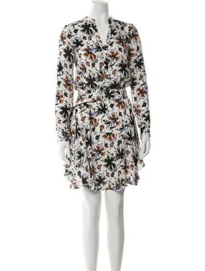 Pre-owned A.l.c Silk Knee-length Dress In White