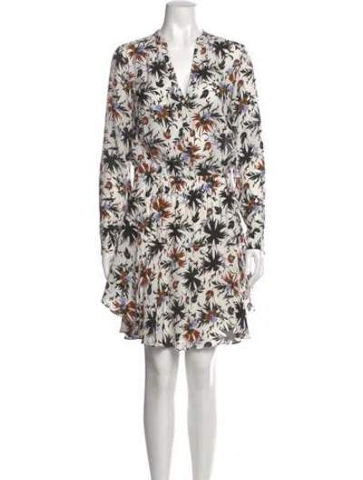 Pre-owned A.l.c Silk Knee-length Dress In White