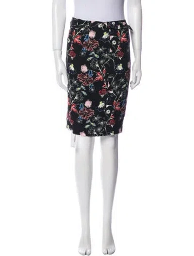 Pre-owned A.l.c Silk Knee-length Skirt In Black