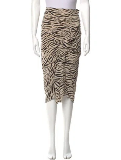 Pre-owned A.l.c Silk Knee-length Skirt In Neutral