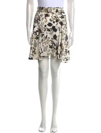 Pre-owned A.l.c Silk Knee-length Skirt In Neutral