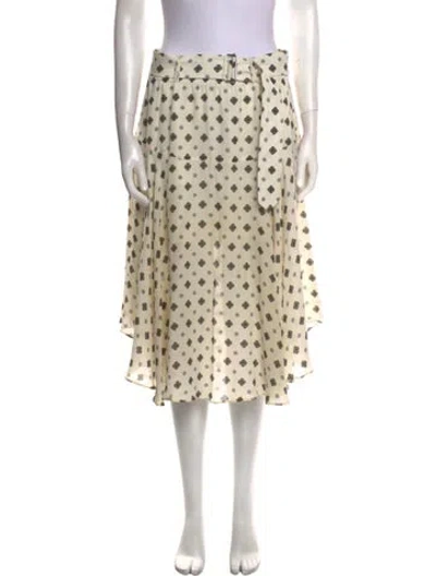 Pre-owned A.l.c Silk Knee-length Skirt In Neutral