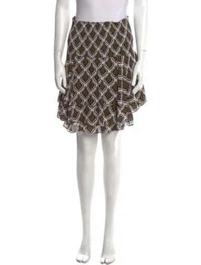 Pre-owned A.l.c Silk Knee-length Skirt In White