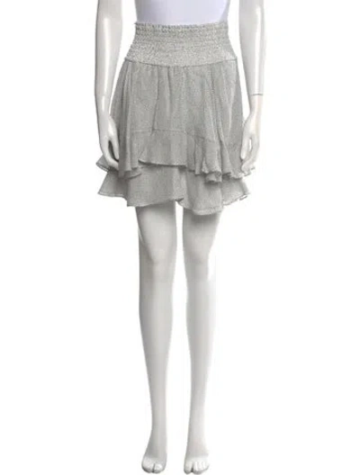 Pre-owned A.l.c Silk Knee-length Skirt In White